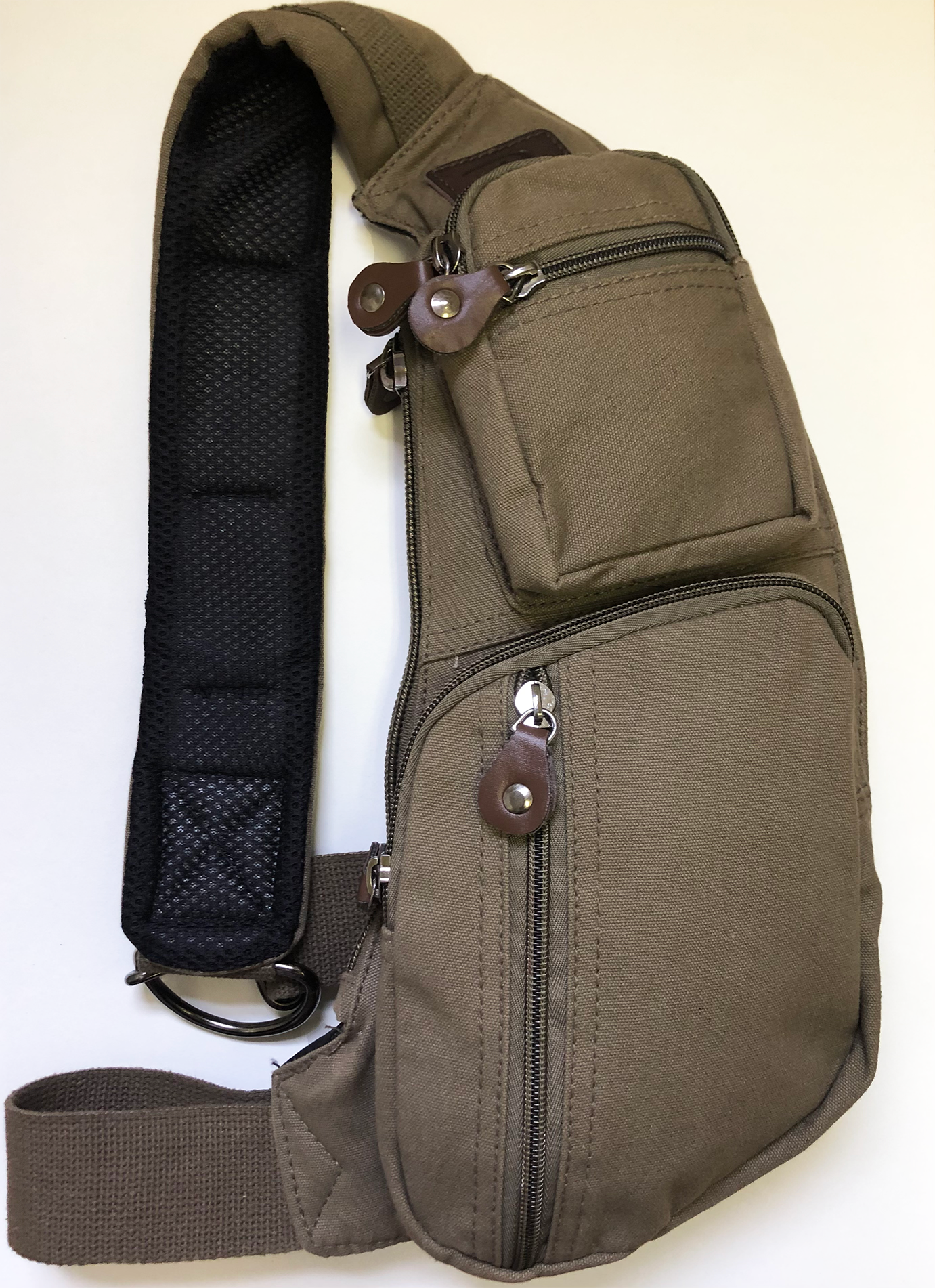 edc every day carry sling bag green
