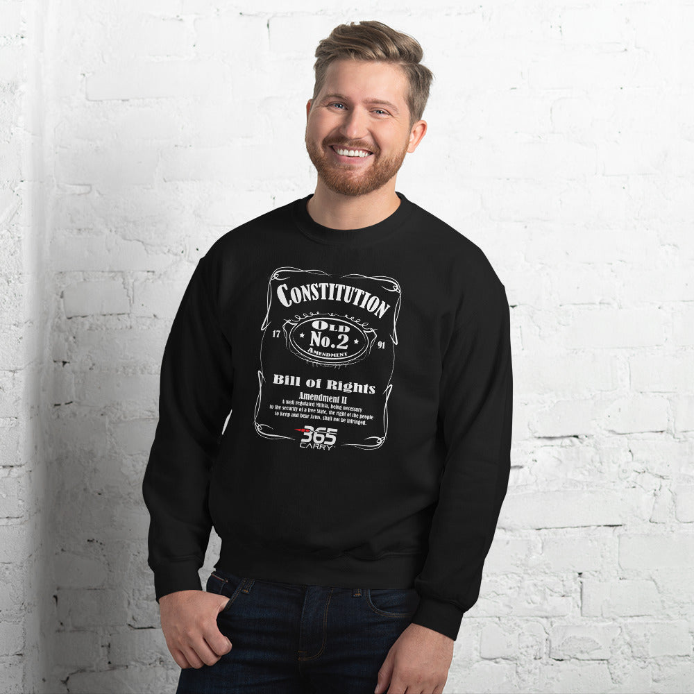 Man wearing Black 2nd Amendment JD sweatshirt